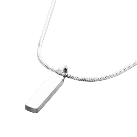 necklaces ACERO volante cadena con colgante minimal SILVER