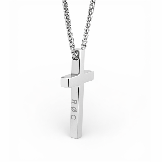 1RO/0 Cross necklaces de acero Cruz minimal