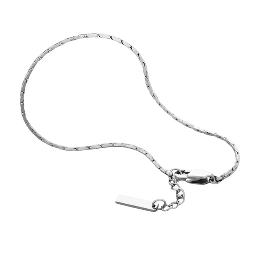 pulsera ACERO vintage cadena grabada tipo vintage SILVER