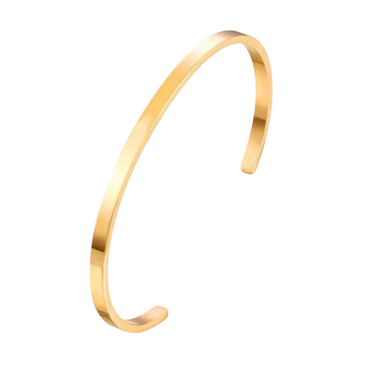 pulsera ACERO minimal GOLD UNSIZE pulsera dura de 6 mm